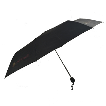 Hot sale aluminum shaft windproof structure 3folding travel umbrella with logo